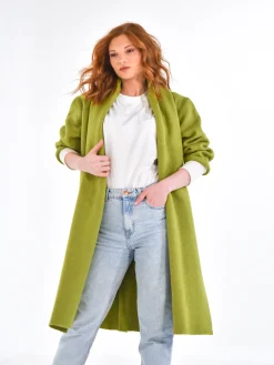 Daniel Chong Abrigo Balance verde pistacho*Mujer Mujer