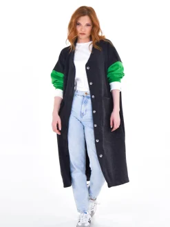 Daniel Chong Abrigo Funky, mangas verdes*Mujer Mujer