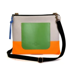 Daniel Chong Bandolera mini cuadrada con bolsillo* Bandoleras Mini