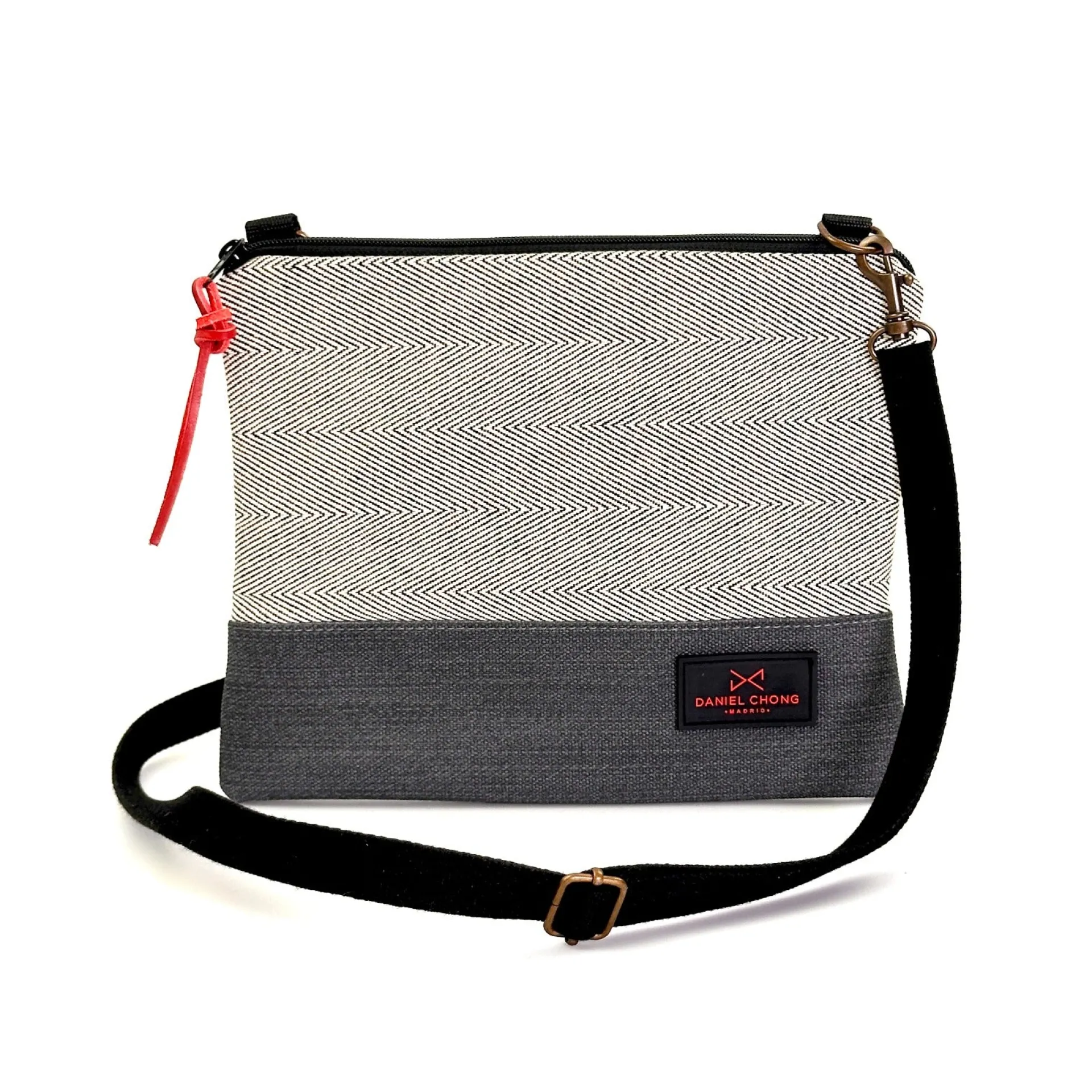 Daniel Chong Bandolera mini cuadrada loneta espiga* Bandoleras Mini
