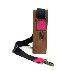 Daniel Chong Bandolera regulable lujada magenta* Bolsos Messenger|Bandoleras Slim