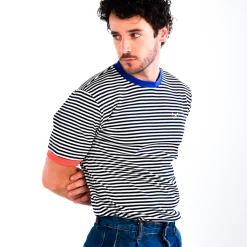 Daniel Chong CAMISETA RAYAS PICASO AZUL Y ROJO*Hombre Hombre