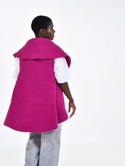 Daniel Chong Capa lana 100% Fucsia*Mujer Mujer