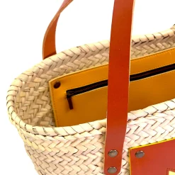 Daniel Chong Capazo mimbre, apliques y asas en piel de curtición vegetal*Mujer Mujer|Bolsos De Viaje