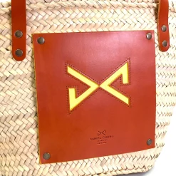 Daniel Chong Capazo mimbre, apliques y asas en piel de curtición vegetal*Mujer Mujer|Bolsos De Viaje