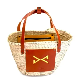 Daniel Chong Capazo mimbre, apliques y asas en piel de curtición vegetal*Mujer Mujer|Bolsos De Viaje