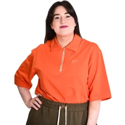Daniel Chong OVER ZIP POLO NARANJA unisex*Mujer Hombre|Mujer