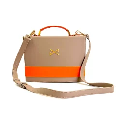 Daniel Chong THE FOLDER GREY & ORANGE* Bolsos De Piel