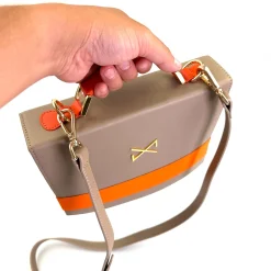 Daniel Chong THE FOLDER GREY & ORANGE* Bolsos De Piel