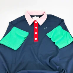 Daniel Chong Vestido Camisero Marino cuello rosa*Mujer Mujer