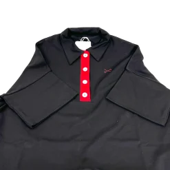 Daniel Chong Vestido Camisero Negro cuello rojo*Mujer Mujer